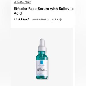 La Roche Posay Effaclar Salicylic Acid Acne Treatment 30mL/1.0fl.oz
